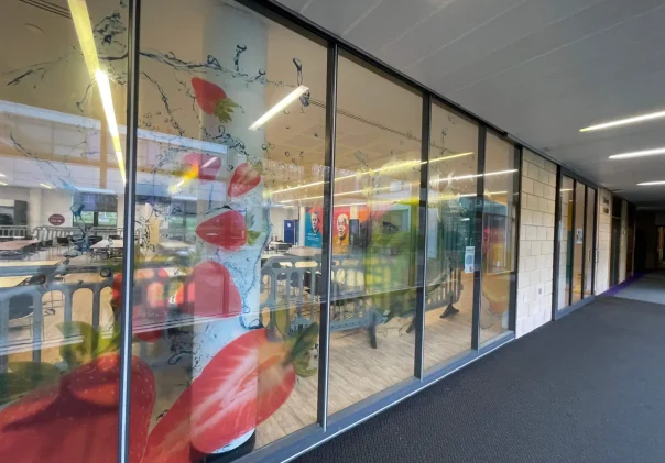 Falconwood window signage