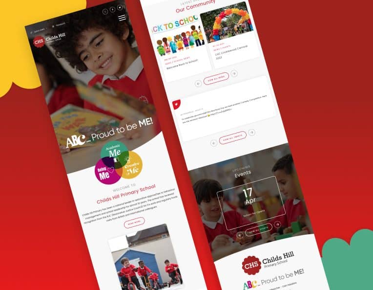 Childs Hill Primary School mobile website design