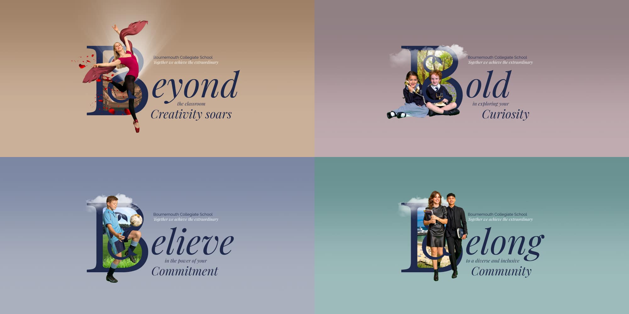 Bournemouth Collegiate School graphic designs