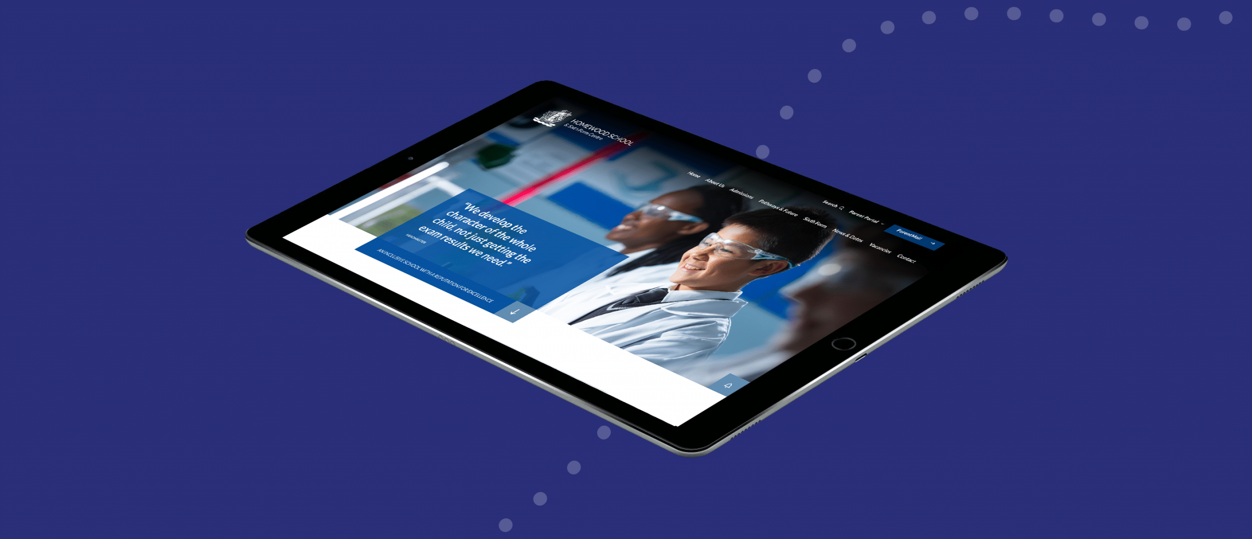 secondary school website design example