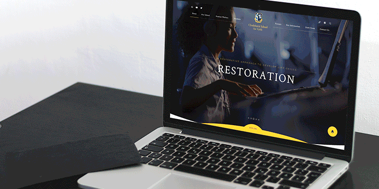 This is a moving graphic of the Chislehurst school for girls web design
