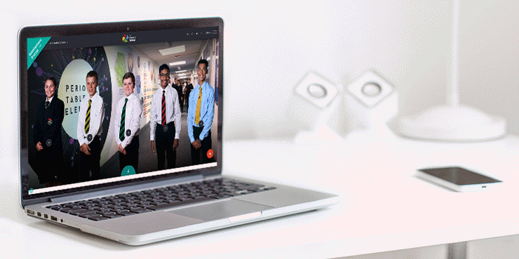 best school website on laptop