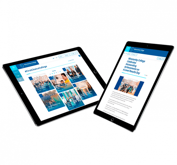 Primary School Website design On Tablet