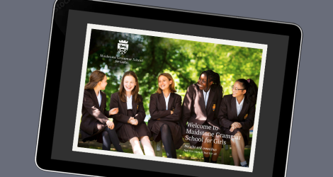 Interactive Prospectus Design tablet