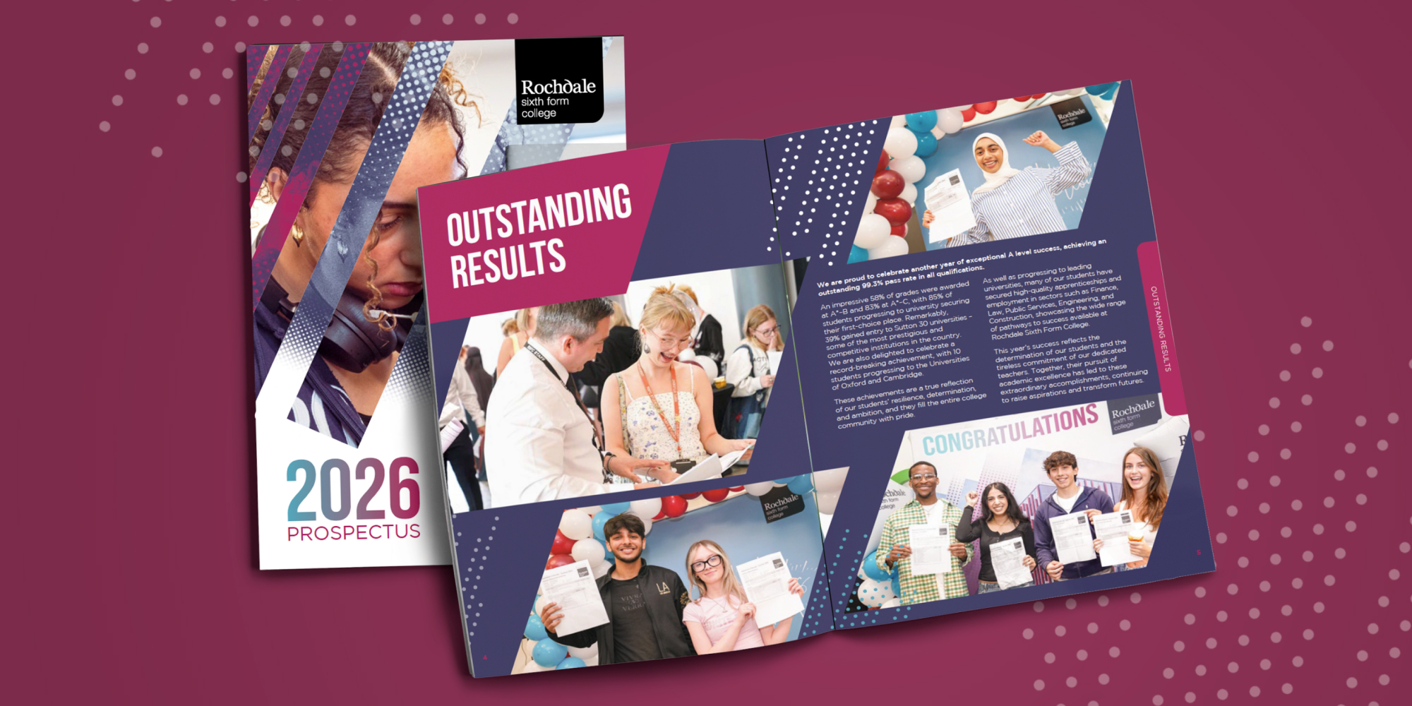 Rochdale Sixth Form College Prospectus graphic