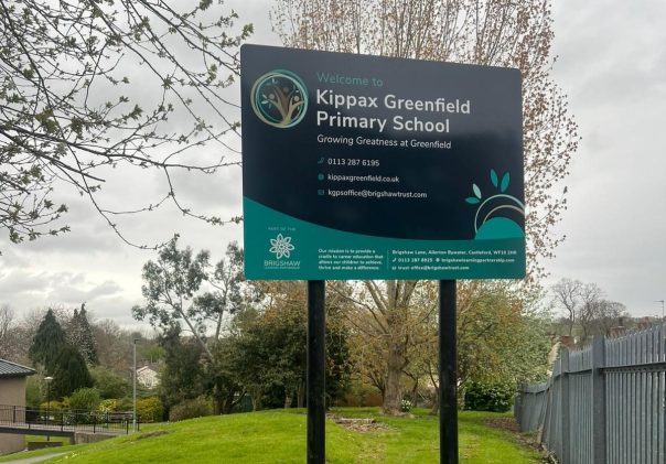 Kippax Greenfield Primary signage